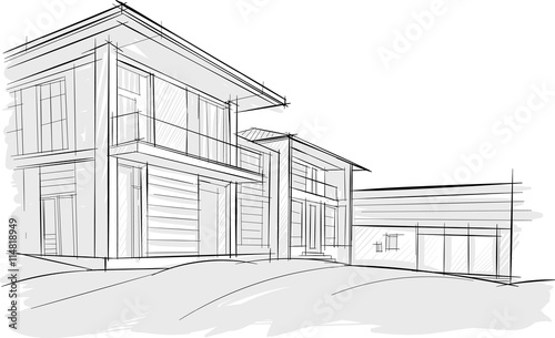 Architectural Sketches. Sketch style