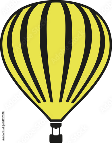Yellow hot air balloon