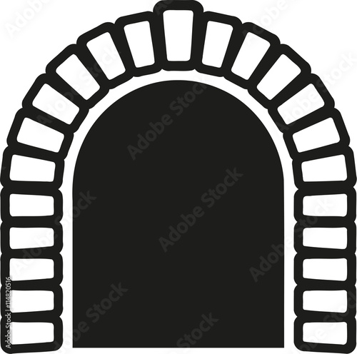 Tunnel with stone border