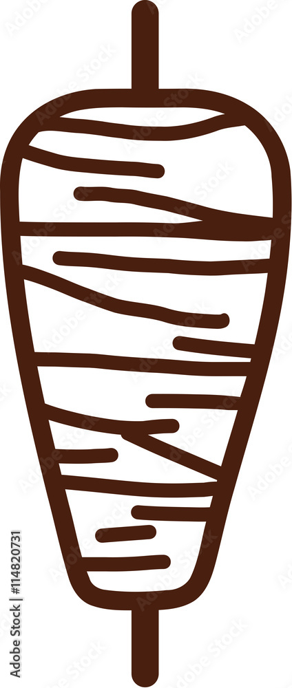 Kebab skewer icon Kebab skewer icon