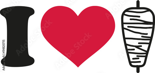 I love doner kebab skewer icon