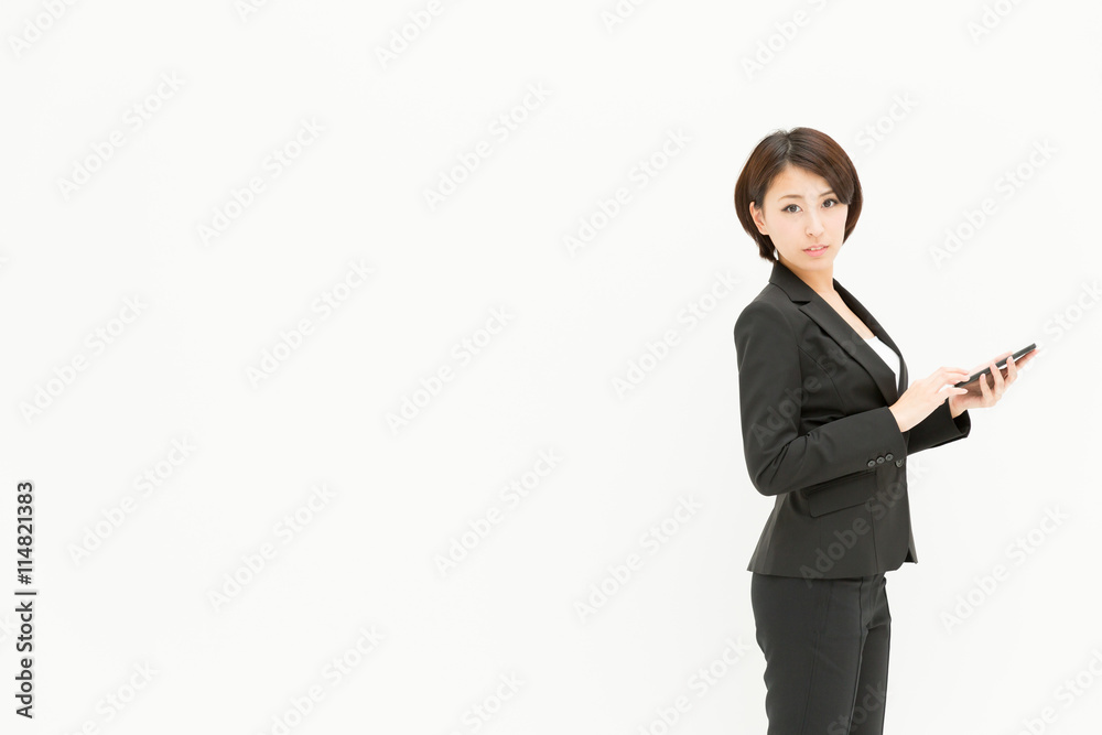 asian businesswoman isolated on white background asian businesswoman isolated on white background