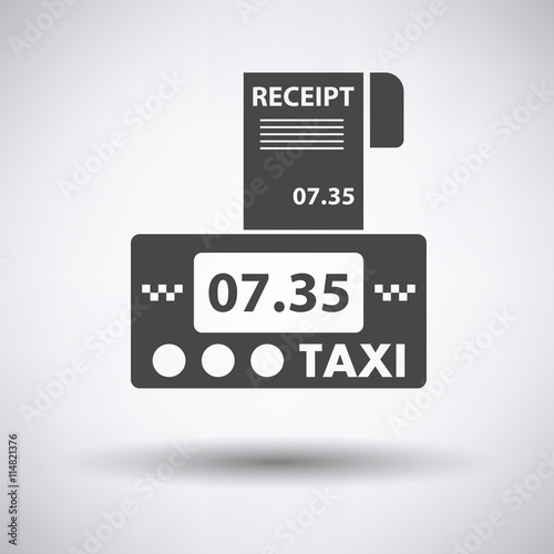 Taxi meter with receipt icon