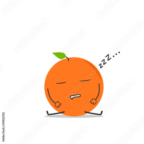 oversleep orange simple clean cartoon illustration