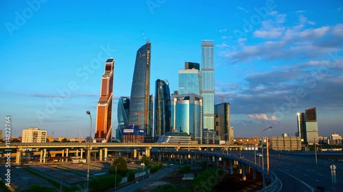 Moscow International Business Center. Hyper Time Lapse UHD 4K 3840x2160. 30 fps 