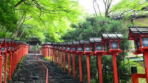 新緑の貴船神社参道