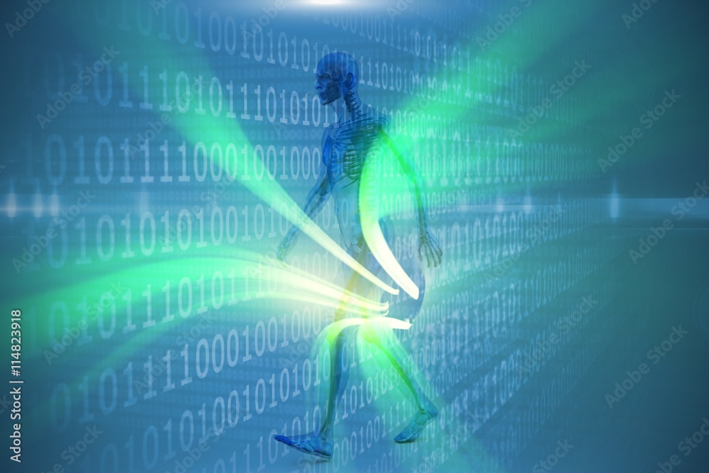 Composite image of image of a blue body