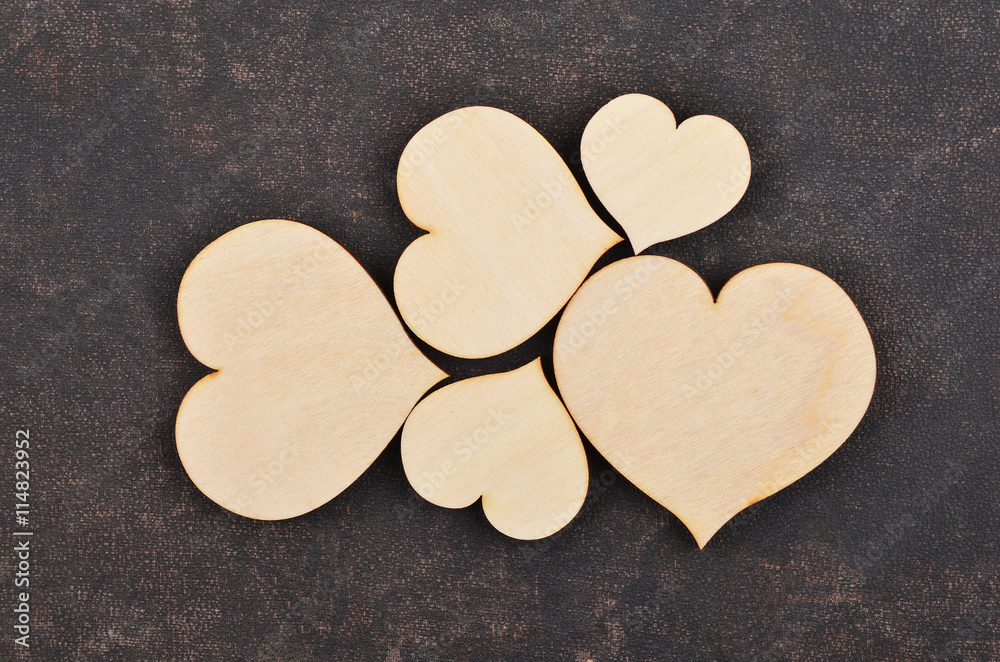 Obraz premium Heart on leather background