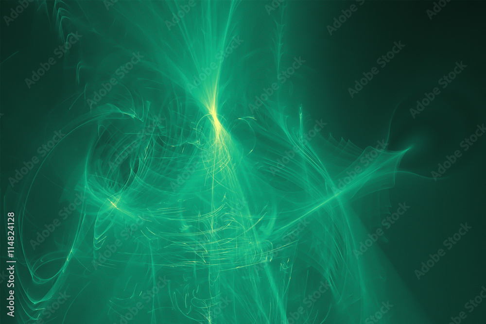 green glow energy wave. lighting effect abstract background.