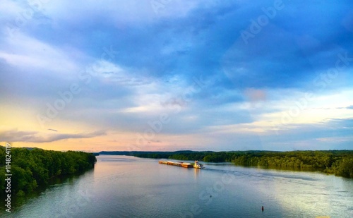 sunset over Tennessee River