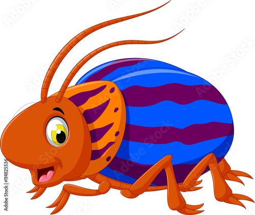 cute saperda beetle cartoon posing