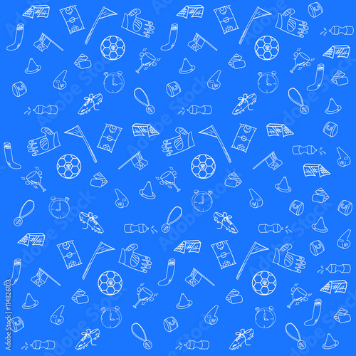 Soccer or football pattern seamless in cartoon flat style icon.