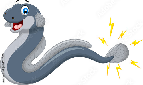cute electric eel cartoon for you design photo
