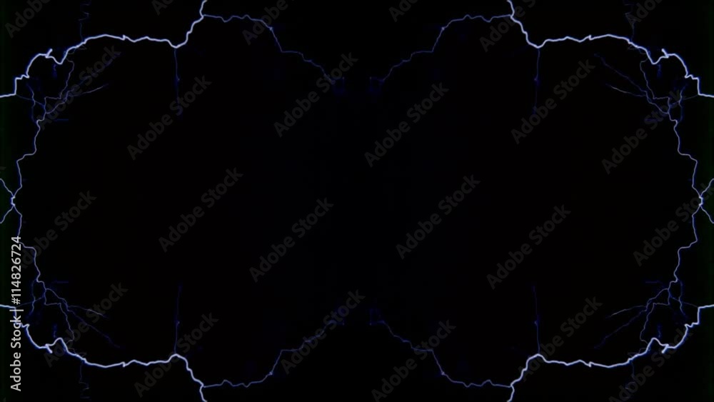 Composited lightning arcs with mirror effect Composited lightning arcs with mirror effect