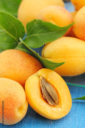 Ripe fresh apricots