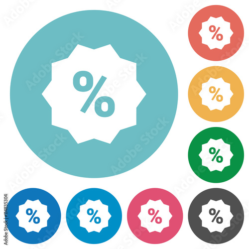 Flat discount icons