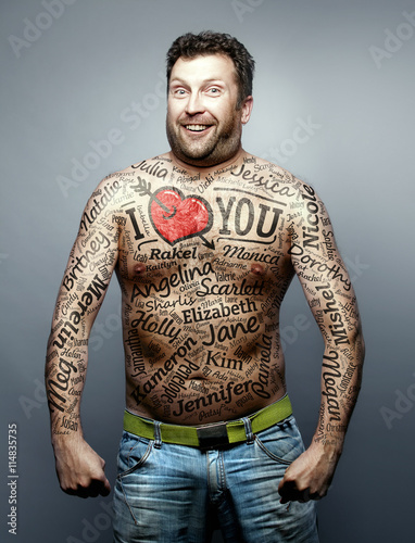 Funny man make declaration of love to all woman