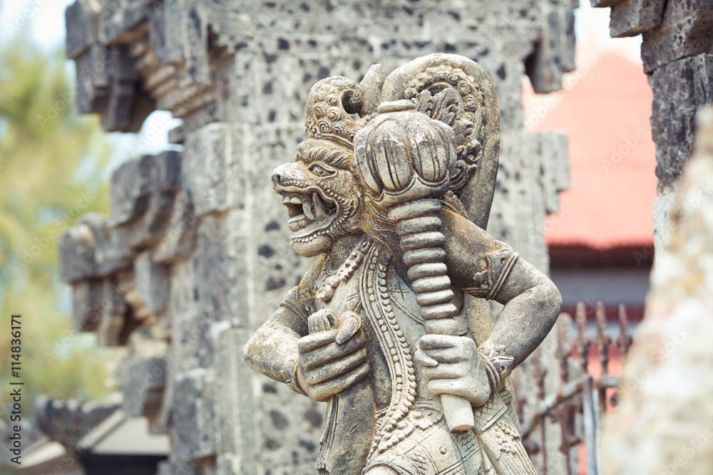 statue at the entrance to the temple, Bali, Indonesia statue at the entrance to the temple, Bali, Indonesia