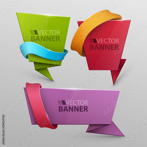 Abstract vector banners set