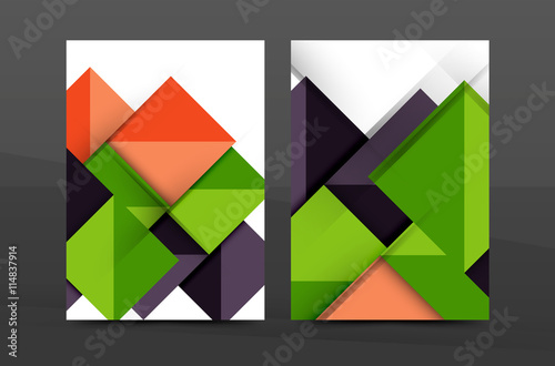 Square and triangle design annual report template