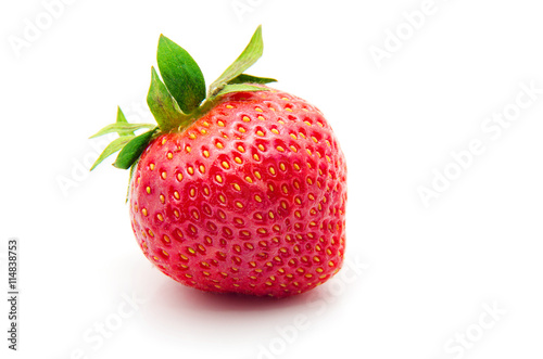 Fresh sweet strawberry isolated on white