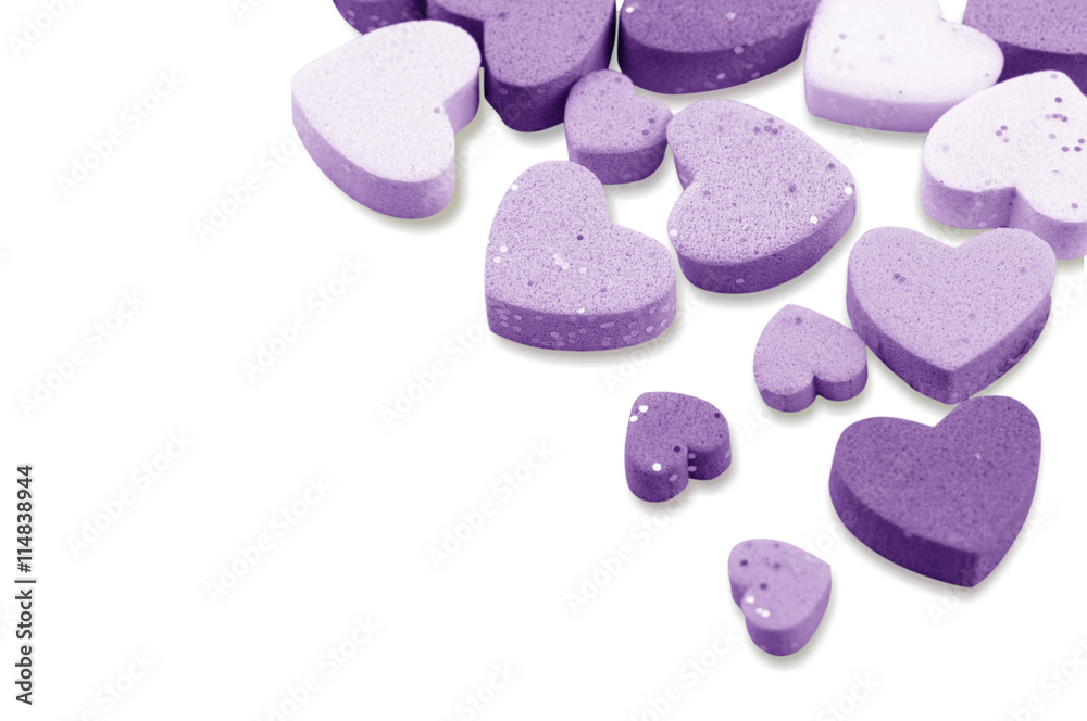 Studio image Valentine hearts Isolated on white Studio image Valentine hearts Isolated on white