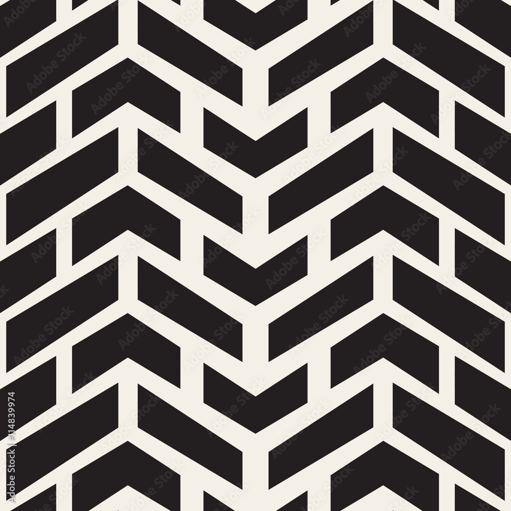 Vector Seamless Black And White Chevron Halftone Geometric Pattern Vector Seamless Black And White Chevron Halftone Geometric Pattern