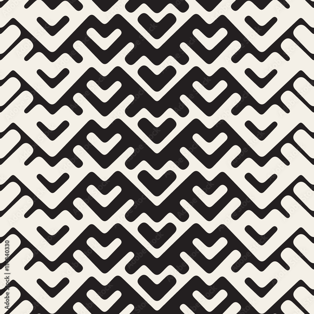 Vector Seamless Black And White Chevron Geometric Ethnic Pattern Vector Seamless Black And White Chevron Geometric Ethnic Pattern