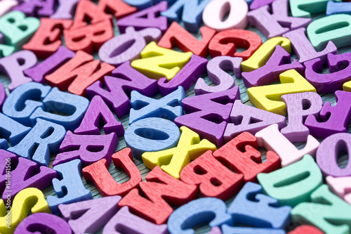 Wooden alphabet letters