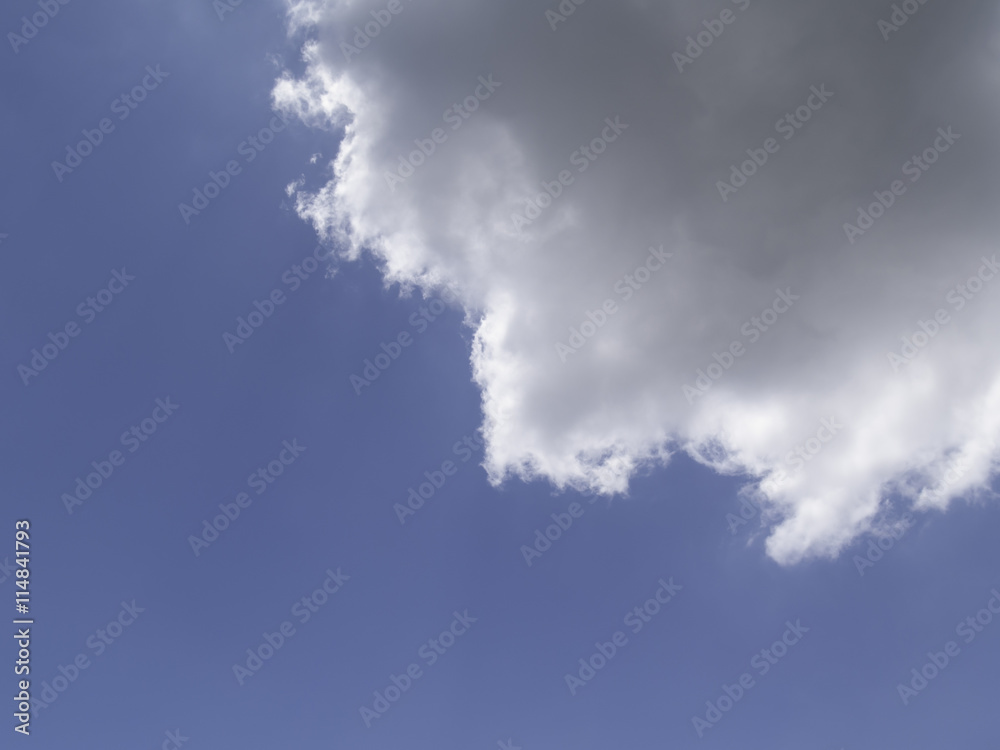 big clouds with Blue sky background in summer