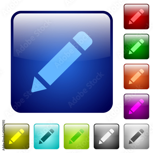 Color pencil square buttons