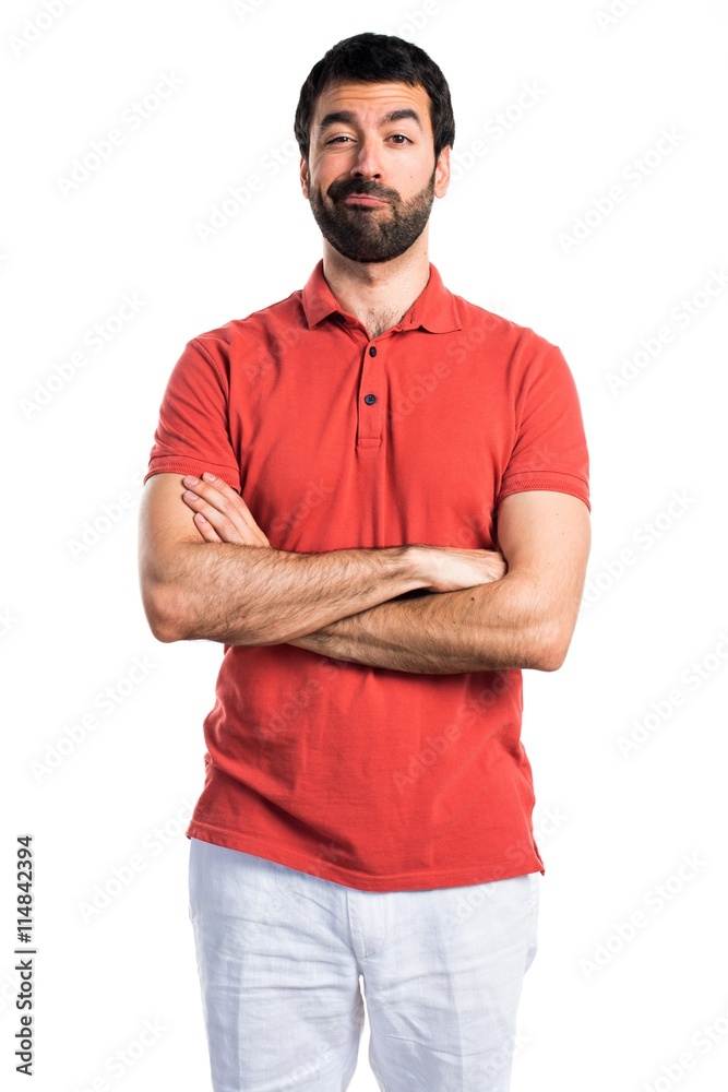 Fototapeta premium Handsome man with his arms crossed