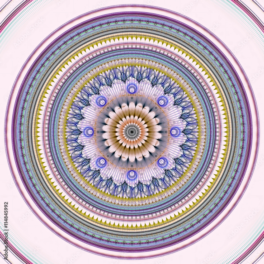 Abstract mandala flower - digitally generated image