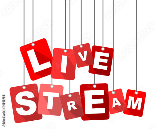 live stream, red vector live stream, flat vector live stream, background live stream