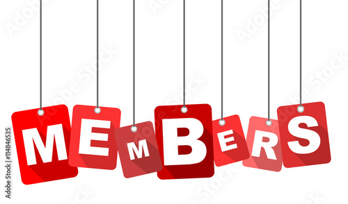 members, red vector members, flat vector members, background members