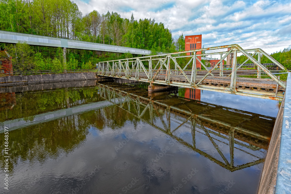 Fototapeta premium Nokia river industrial area