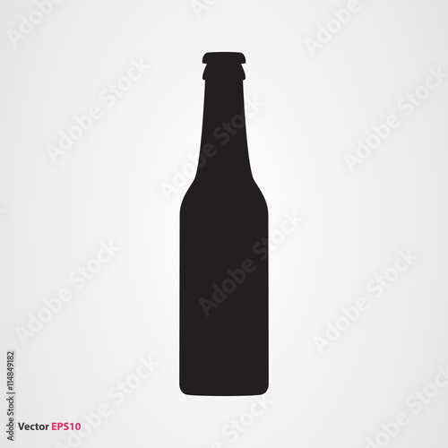 Beer bottle vector icon
