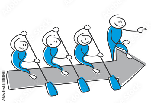 Stick Figure Series Blue / Zielrichtung