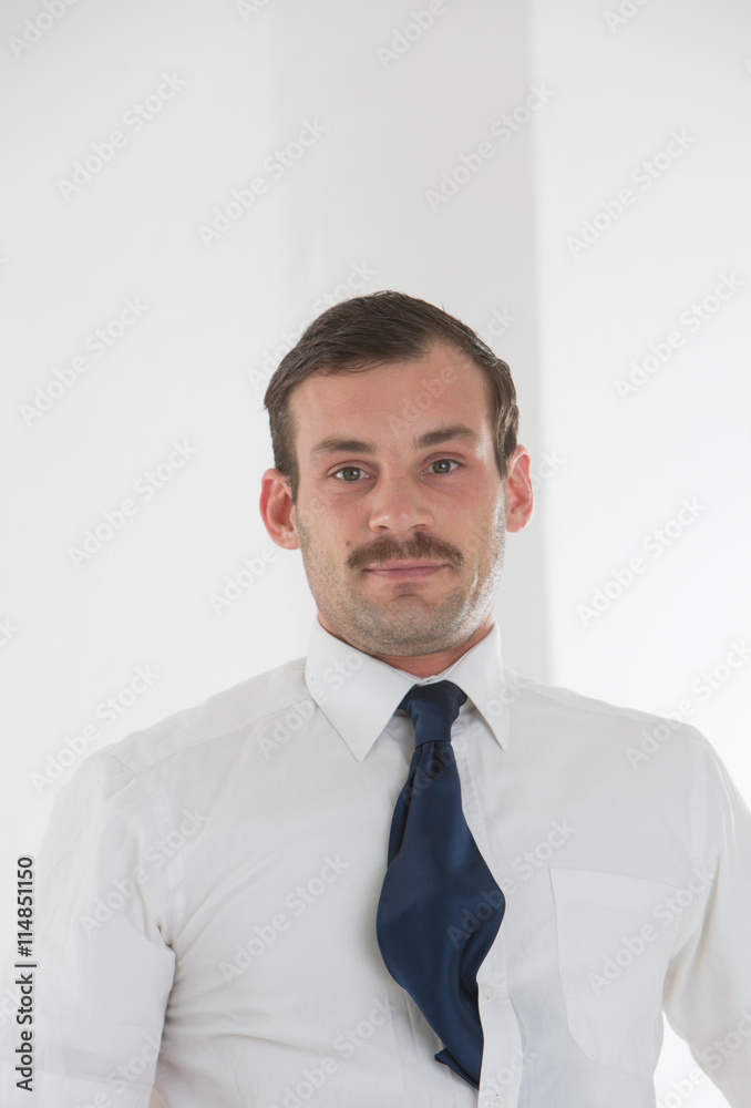 Proud and beautiful businessman in shirt and tie Proud and beautiful businessman in shirt and tie