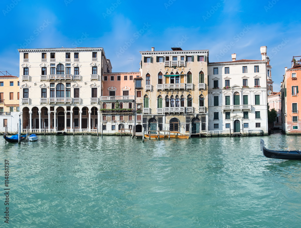 Old houses by Canal Grande in Venice