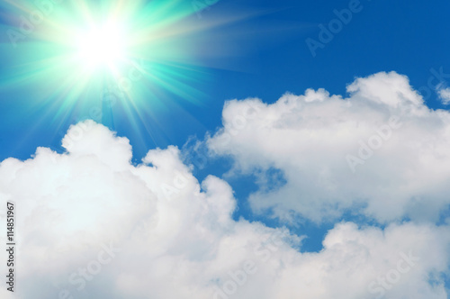 Abstract background of blue sky and clouds