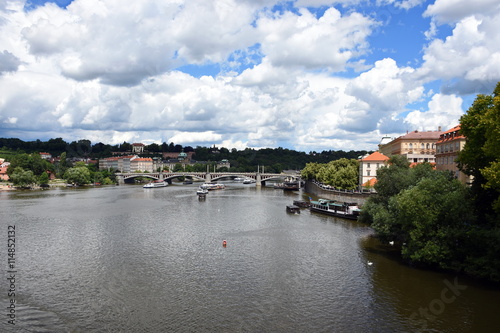 Prague Charles Bridge and view of the City, Czech Republic