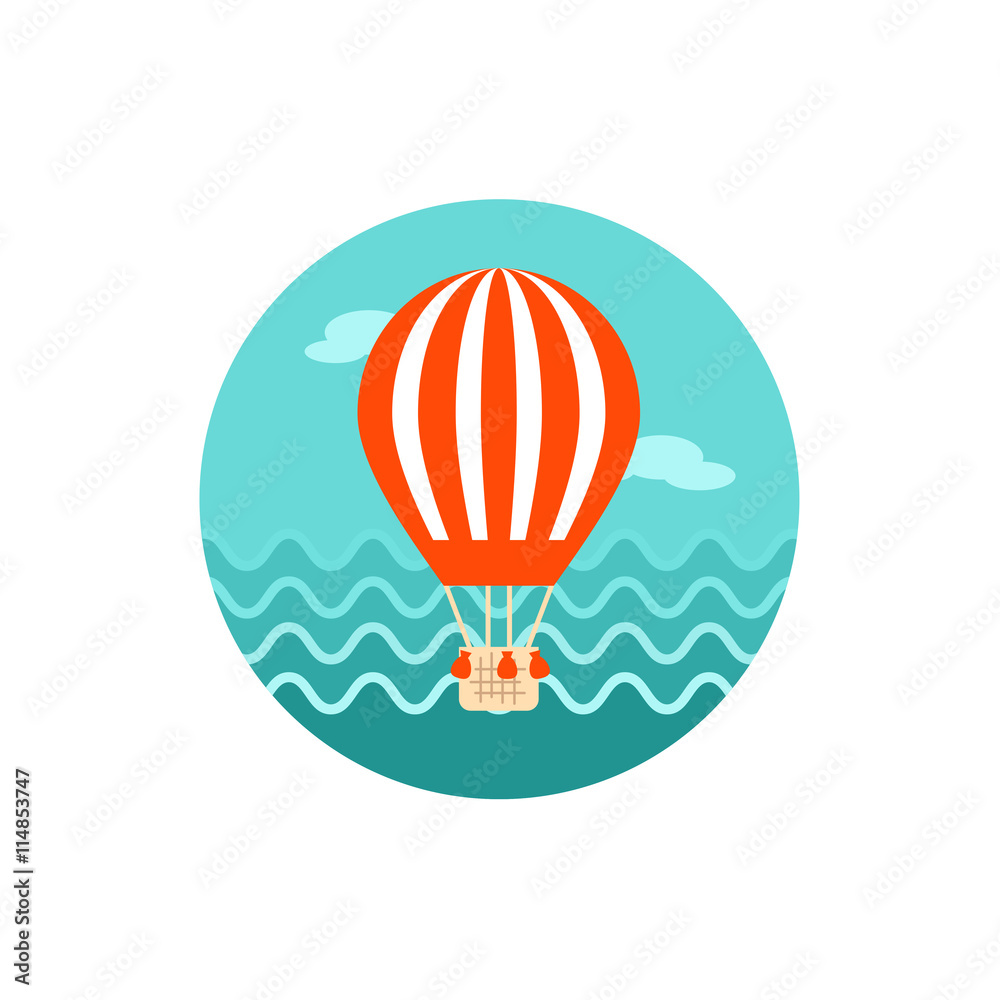Fototapeta premium Hot Air Balloon icon. Summer. Vacation