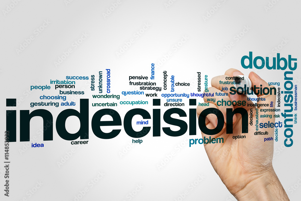 Indecision word cloud concept Indecision word cloud concept