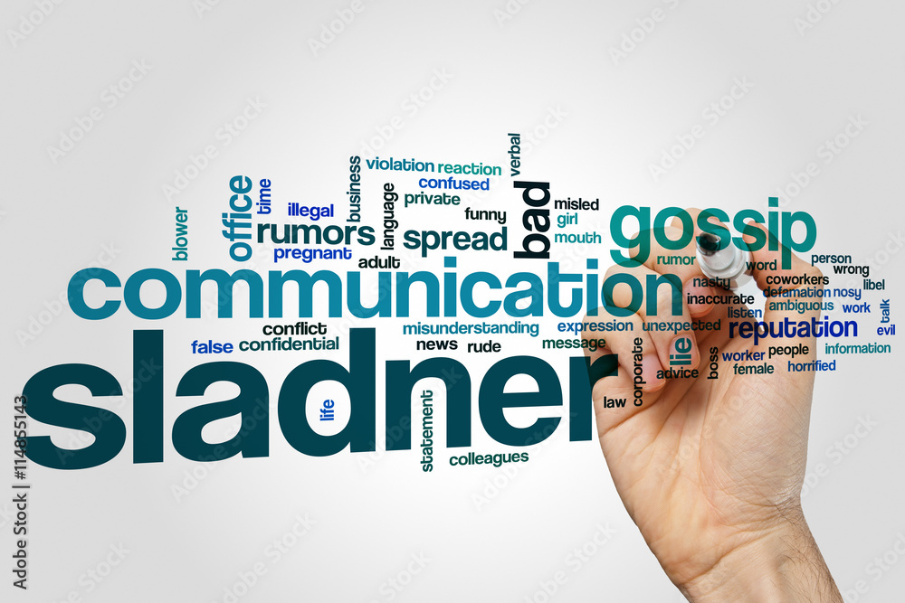 Slander word cloud Slander word cloud