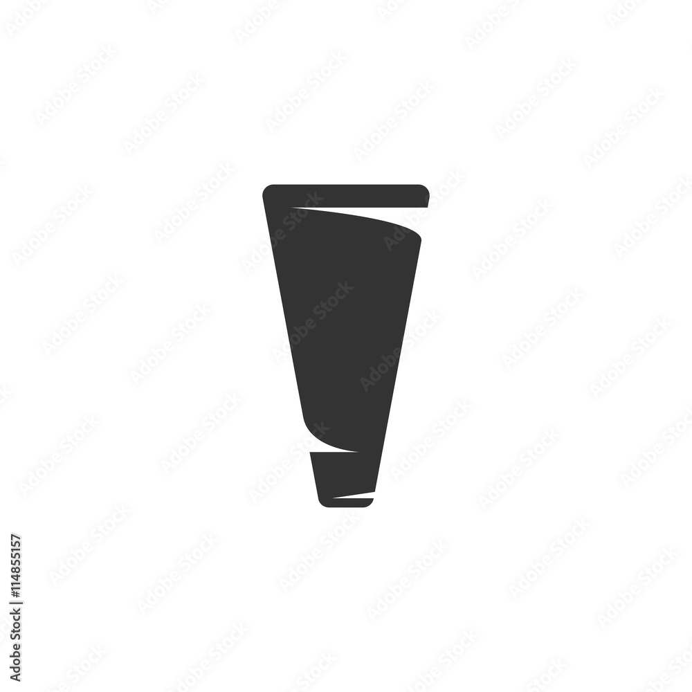 Tube of cream icon isolated on white background Tube of cream icon isolated on white background