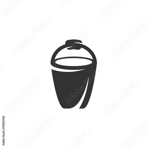 Bucket icon isolated on white background