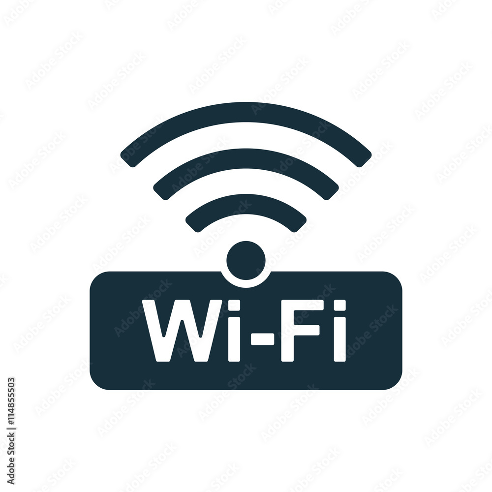 wi-fi point icon on white background wi-fi point icon on white background