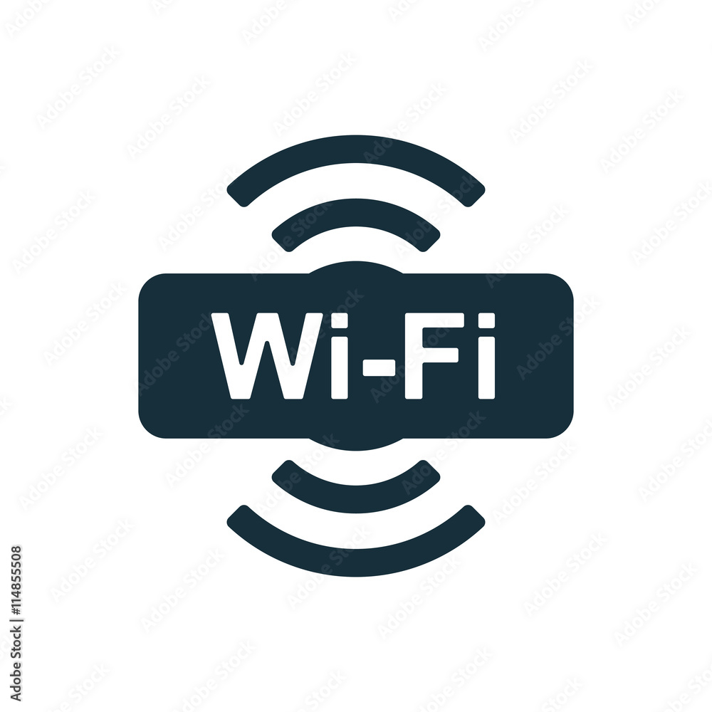 wi-fi point icon on white background wi-fi point icon on white background
