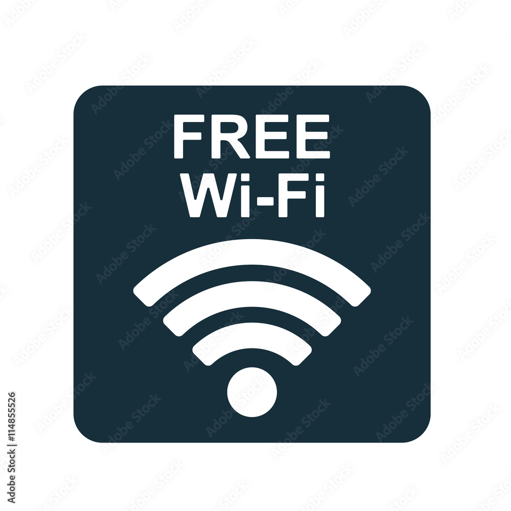 free wi-fi point icon on white background free wi-fi point icon on white background